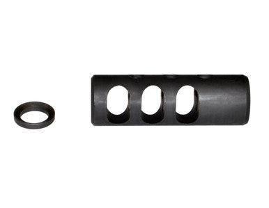 1/2x28 Muzzle Brake, Black Steel - AR-15 (MZ-01-01-B)