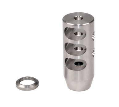 1/2x28 Muzzle Brake, Stainless Steel - AR-15 (MZ-02-01-SS)