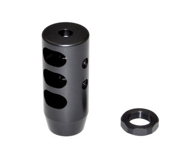 1/2x28 Muzzle Brake, Black Steel - AR-15 (MZ-02-01-B)