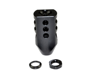5/8x24 Competition Grade Muzzle Brake, Tank style, Steel with Black Phosphate Finish - AR-10 LR .308/7.62 NATO