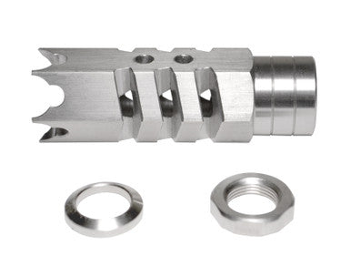 1/2x28 Tactical Competition Grade Muzzle Brake, Stainless Steel - AR-15 (MZ-05-01-SS)
