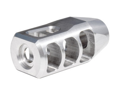Tanker Style 1/2x28 Muzzle Brake, Stainless Steel (MZ-18-01-SS)