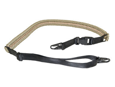 Tactical 2 Point Sling with 2 Quick Detach Hooks, Tan Paracord [2PPS-T]