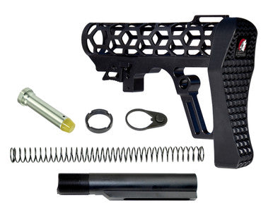 Presma Skeletonized Mil-Spec Stock Assembly - Black [A25K]
