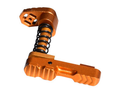 Presma AR-15 Ambidextrous Extended Modular Magazine Release & Catch Button, Orange [AAMRK01-O]