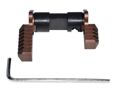 223/5.56/308 Aluminum and Steel Ambidextrous Safety Selector Switch, Brown [AASS02-BR]