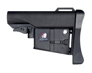 Presma AR15/M16 Mil-Spec Stock w/ Built-In Magazine Carrier, Black. [AAST15]