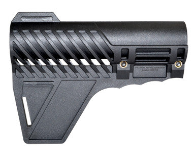 Presma Fixed Polymer Stock - Fits AR Pistol Buffer Tubes, CA Legal Fixed Stock (AAST18)