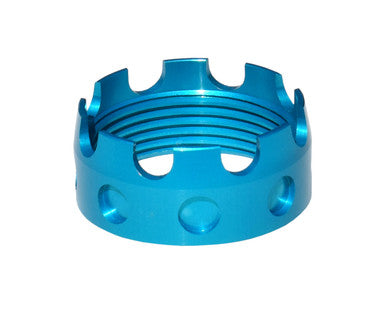 Aluminum Castle Nut for AR .223/5.56/.308 Buffer Tube Receiver End Plates, Blue [ABNT03-BL]