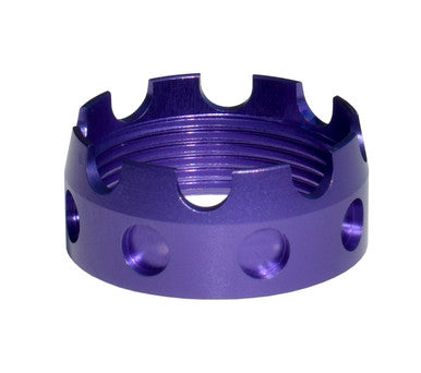 Aluminum Castle Nut for AR .223/5.56/.308 Buffer Tube Receiver End Plates, Purple [ABNT03-PUR]