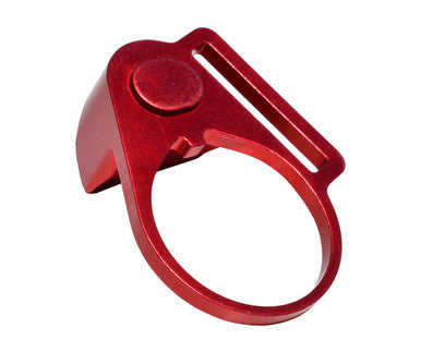 Aluminum Receiver End Plate with Right Hand Side 1" Sling Adapter for AR .223/5.56/.308 Buffer Tubes, Dark Red [ABTA12-R]