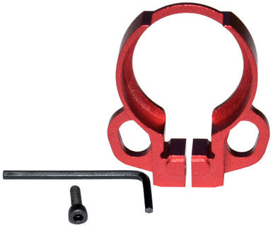 Aluminum Receiver End Plate with Dual Sling Clip Type Adapters for .223/5.56/.308 Buffer Tubes, Red [ABTA13-R]