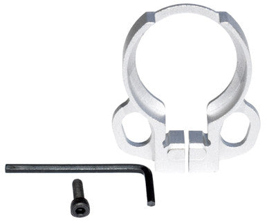 Aluminum Receiver End Plate with Dual Sling Clip Type Adapters for .223/5.56/.308 Buffer Tubes, Silver [ABTA13-S]