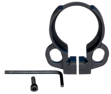 Aluminum Receiver End Plate with Dual Sling Clip Type Adapters for .223/5.56/.308 Buffer Tubes, Black [ABTA13]