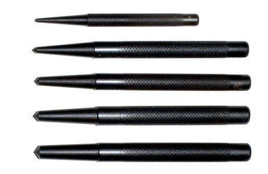 5pc Hole Center Punch Kit Set for Steel, Wood - 1/16", 1/8", 5/32", 3/16", 1/4" Diameters [ARTL22]
