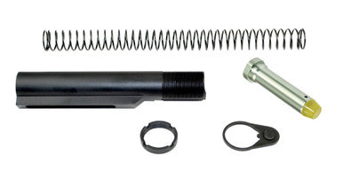AR-15 5pc Mil-Spec Buffer Tube Kit with 6 Position Buffer Tube (Tube is Machined and Anodized in the USA) [UB_AS5P02]