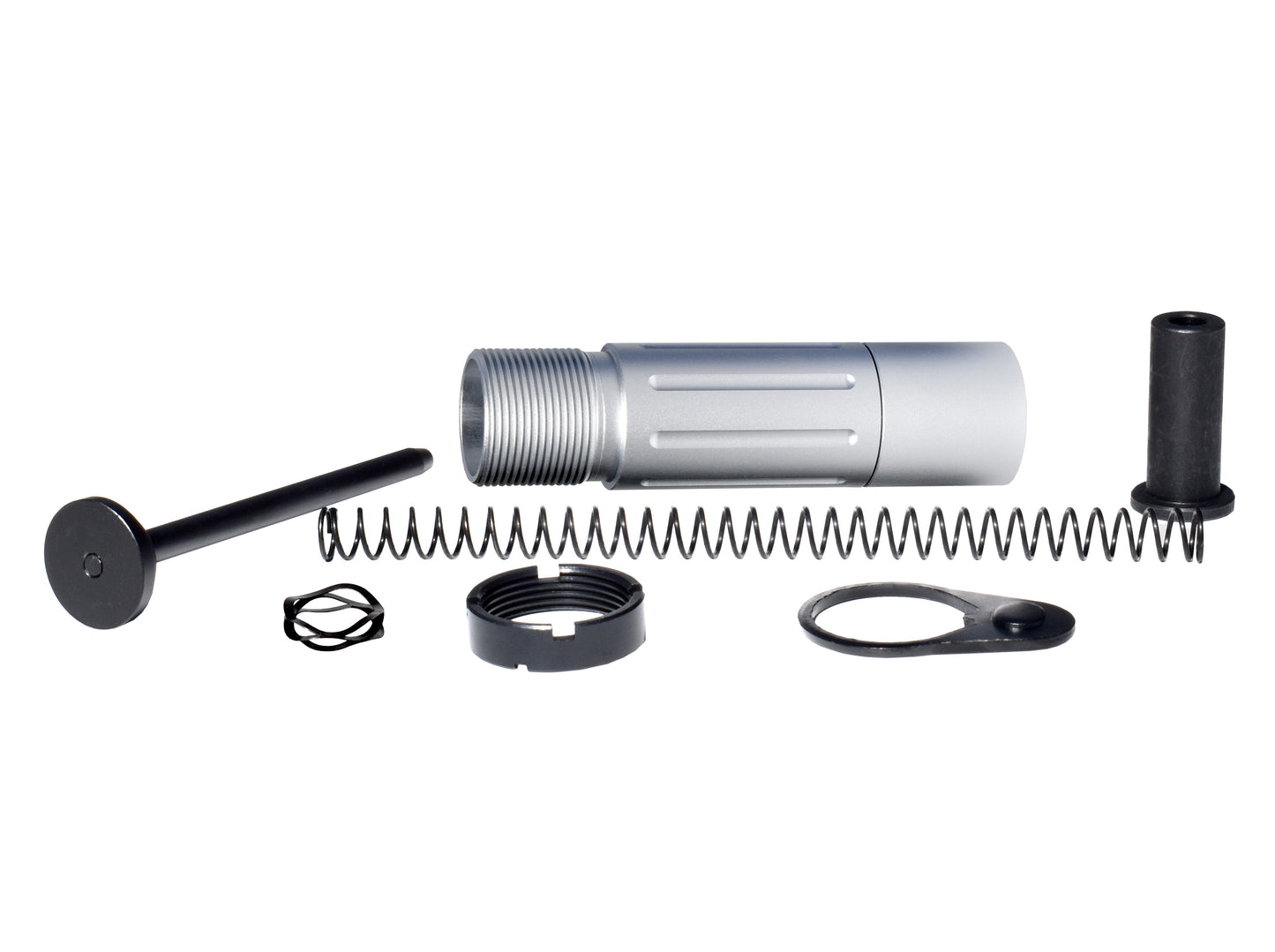 3.5" AR .223/5.56 Short Buffer Tube System, Silver [AS5P14]