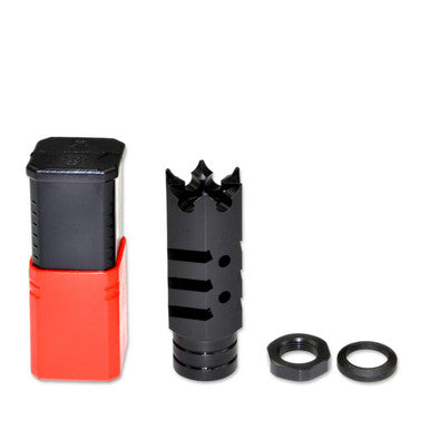 49/64-20 Shark Muzzle Brake for .50 Beowulf, Steel, Black [MZ-05-09-B]