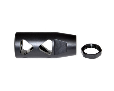 1/2x28 Competition Grade Muzzle Brake, Steel with Black Phosphate Finish - AR-15 .223/5.56 [MZ-10-01-B]