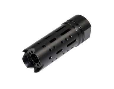 1/2x28 Muzzle Brake for AR-15, Steel, Black [MZ-25-01-B]