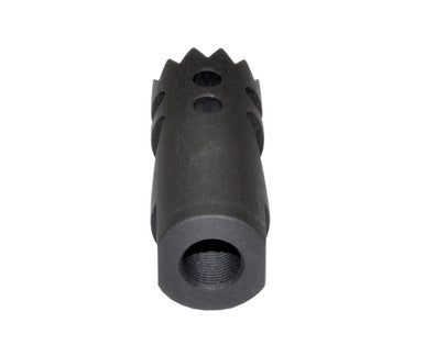 1/2x28 Competition Grade Muzzle Brake Recoil Compensator for .223/5.56, Steel, Gun Metal Black [MZ-09-01-B]