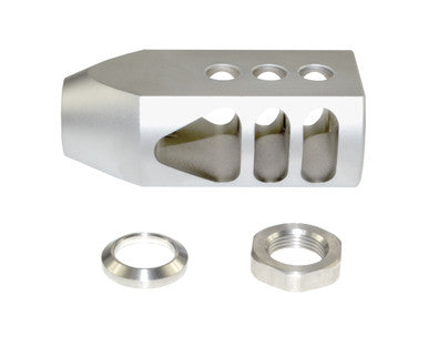 1/2x28 Competition Grade Muzzle Brake Recoil Compensator for .223/5.56, Matte Stainless Steel [MZ-07-01-SM]