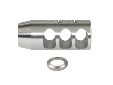 Muzzle Brake Recoil Compensator for 308 5/8x24 thread, Stainless Steel [MZ-02-02-SS]