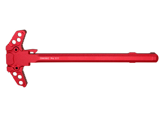 AR15 Ambi Replacement Charging Handle for AR-15 .223/5.56, Aluminum, RED [CH03-R]
