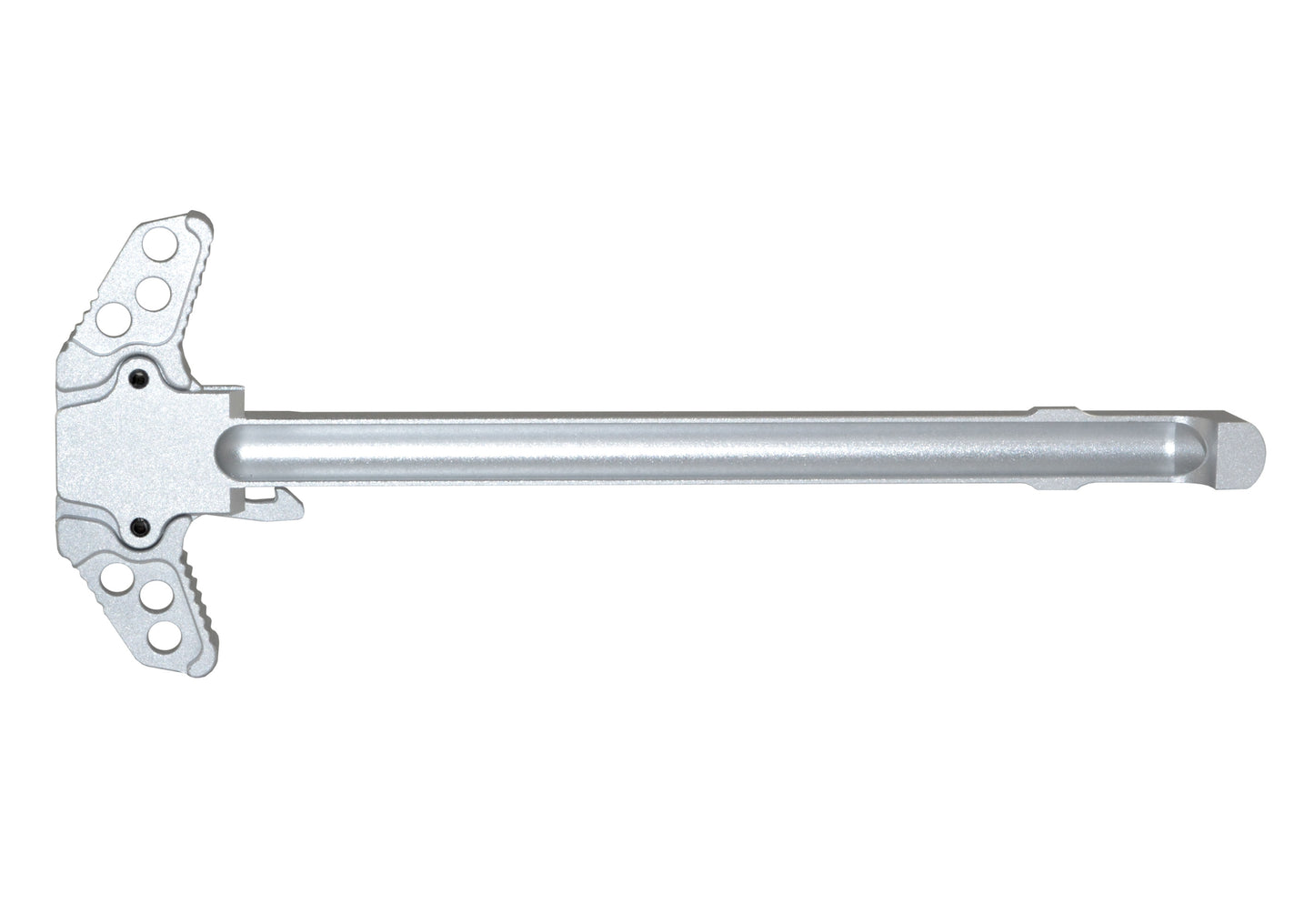 AR15 Ambi Replacement Charging Handle for AR-15 .223/5.56, Patented, Aluminum, Anodized, SILVER [CH03-S]