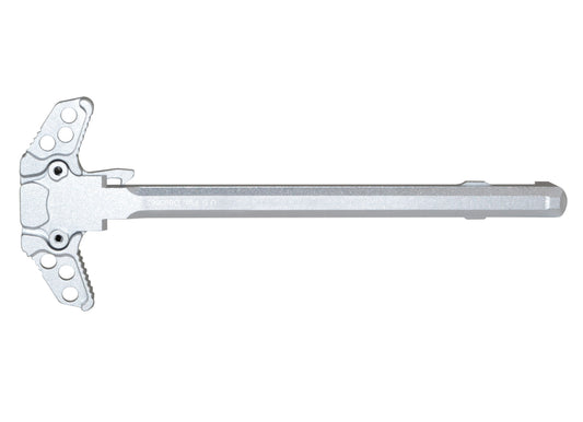 AR15 Ambi Replacement Charging Handle for AR-15 .223/5.56, Patented, Aluminum, Anodized, SILVER [CH03-S]