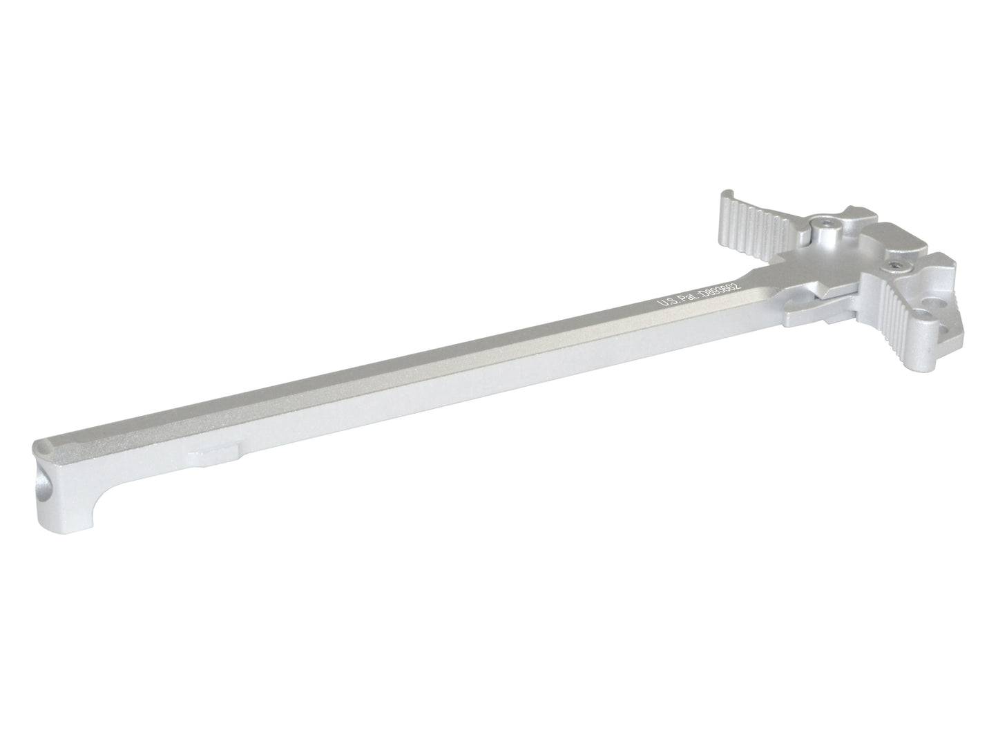 AR15 Ambi Replacement Charging Handle for AR-15 .223/5.56, Patented, Aluminum, Anodized, SILVER [CH03-S]