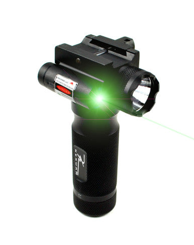 Kexuan Tactical LED Aluminum Front Grip Flashlight and Green Laser Sight Combo [GPGL01]