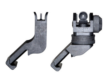 Front & Rear 45 Degree Offset Backup Sights - Polymer - Black [MAFRS02]