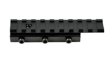 Dovetail to Picatinny Rail Adapter, 9 Slots, Length 3.95"