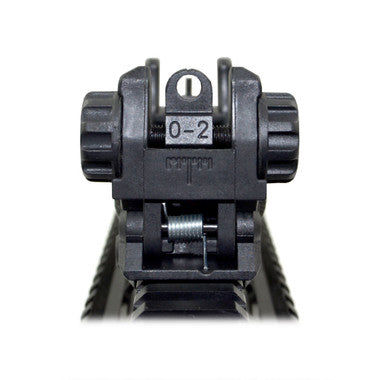 Backup Sight Set - Front and Rear Flip Up - Polymer  - Black [MFLRS02]