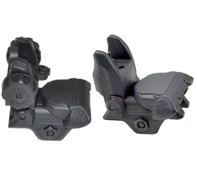 AR Flip-up Backup Sights SET, Black [MFLRS04]