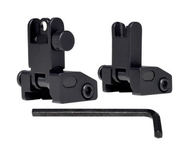 Lightweight Tactical Flip Up Front and Rear Sight Set, Aluminum [MFLRS07]