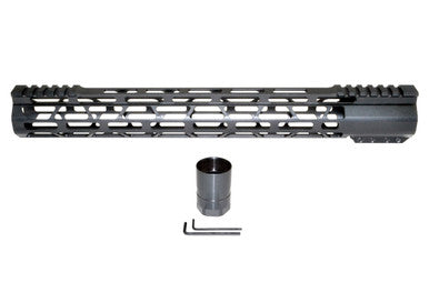 Sniper Grunt AR-15 Super Light M-LOK Series Free Float Handguards with Partial Top Rail, 15" [MMARA15]