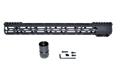 16.5"  Presma Super Light Slim Free Float M-LOK Handguards with Partial Top Rail, 16.5" AR-15 223/5.56 [MMARB165]