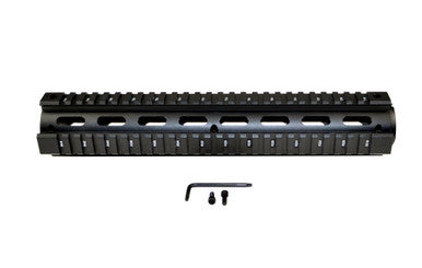 12" Rifle Length 2pc Drop-In Handguard for AR-15 .223/5.56, fits ROUND End Cap [MQRRL-A]