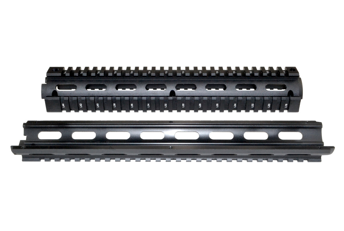 AR-15 12" Rifle Length 2pc Drop-In Handguard, for TRIANGLE End Cap [MQRRL]