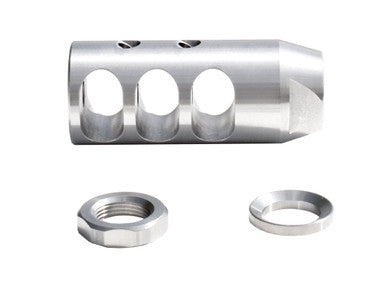 1/2x28 Short Muzzle Brake with Wrench flats -Stainless Steel - AR-15 [MZ-02A-01-SS]