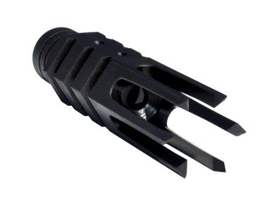 1/2x28 6 Prong Muzzle Brake for AR-15, Steel, Black [MZ-23-01-B]