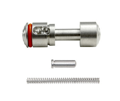 Push Button Safety for 223/308 with Pin and Spring, Stainless Steel [PBSP-S]