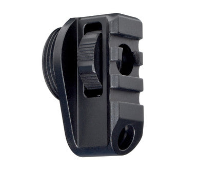 Aluminum Bufferless Stock Adapter Picatinny Rail End Cap and QR Hole, Black [PSAP02]