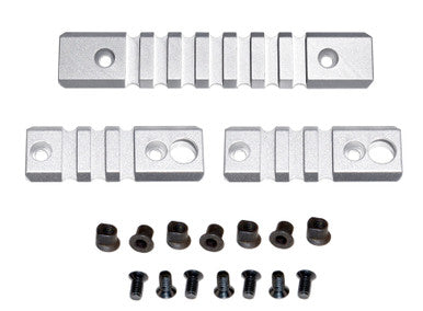 3 Piece Picatinny Rail Section Kit for KeyMod Style Slots, Silver [RLKMK1-S]
