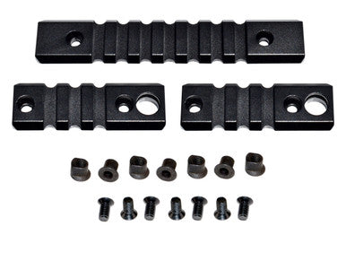 3 Piece Picatinny Rail Section Kit for KeyMod Style Slots, Black [RLKMK1]