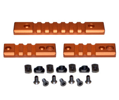 M-LOK to Picatinny Adapter Rail Kit (2 x 3 slot; 1 x 7 slot) - Orange [RLMLK1-O]