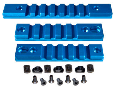 M-LOK to Picatinny Adapter Rail Kit (2 x 5 slot; 1 x 7 slot) - Blue [RLMLK2-BL]