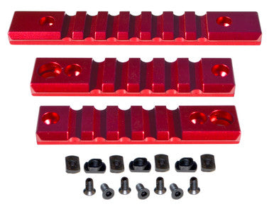 M-LOK to Picatinny Adapter Rail Kit (2 x 5 slot; 1 x 7 slot) - Red [RLMLK2-R]